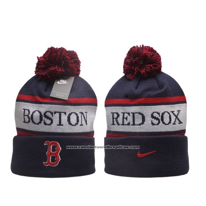 Gorro Beanie Boston Red Sox Stripe Peak 2024-25 Azul Marino
